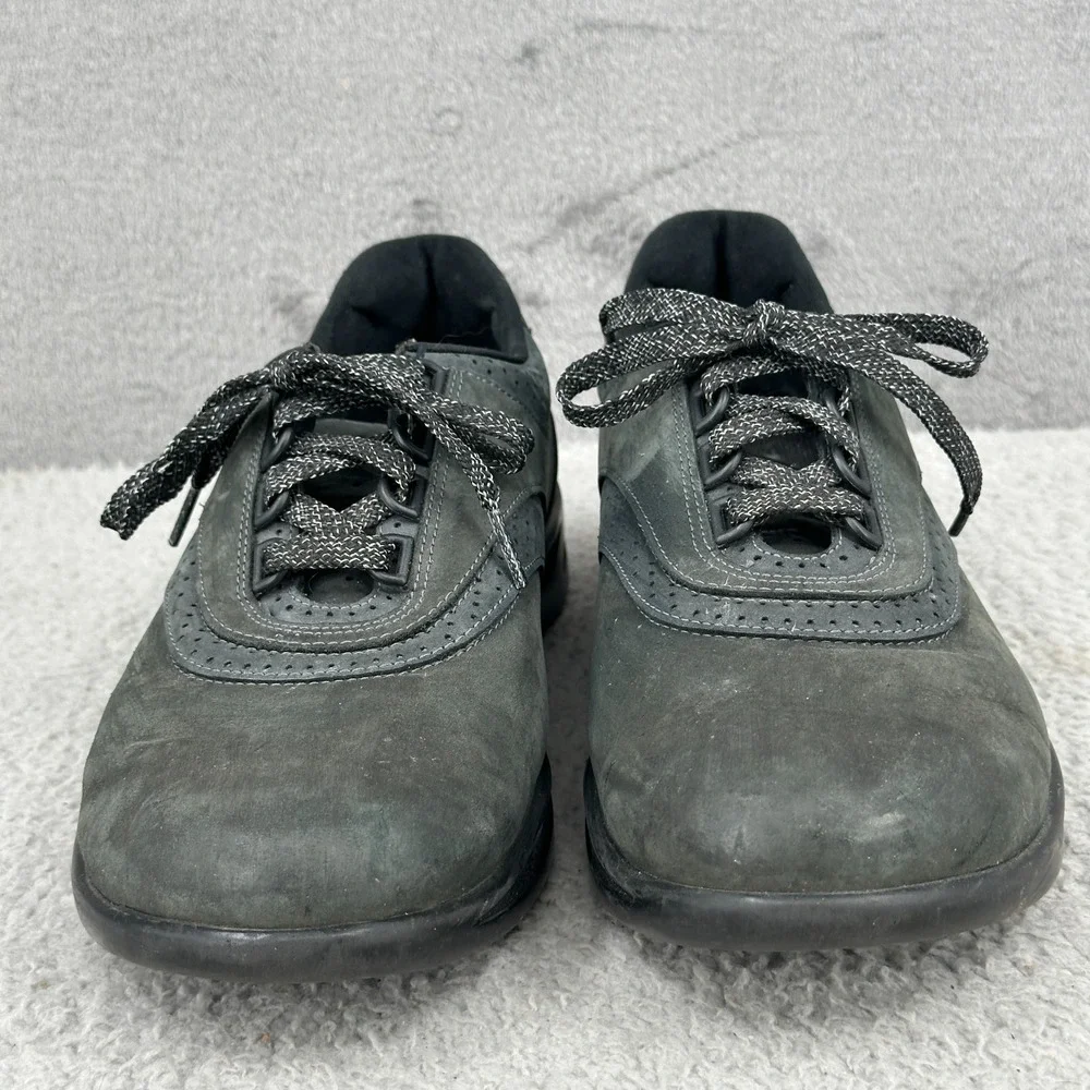 SAS Walk Easy Womens 11M Dark Gray Walking Shoes Nubuck Leather Comfort‎ USA